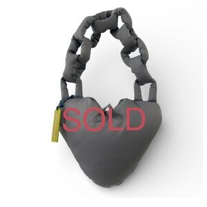 Coachtopia Gray Loop Puffy Heart Bag